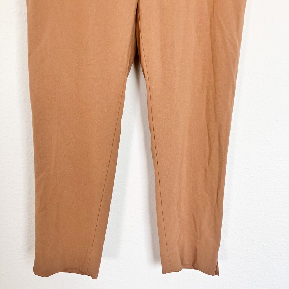 Banana Republic Camel Brown Straight Leg Ankle Slacks Size 12 - Picture 3 of 10